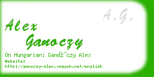 alex ganoczy business card